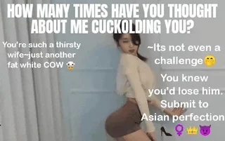 White girls love Asian cuck cakes